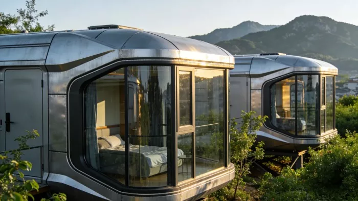 Vim li cas Prefabricated Space Capsule Tsev yog qhov kev xaiv zoo tshaj plaws rau cov chaw pw hav zoov sab nraum zoov?