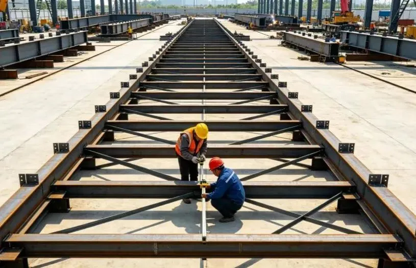 On-Site Steel Structure Assembly + Integral Hoisting Construction Workflow + Cov ntsiab lus tseem ceeb