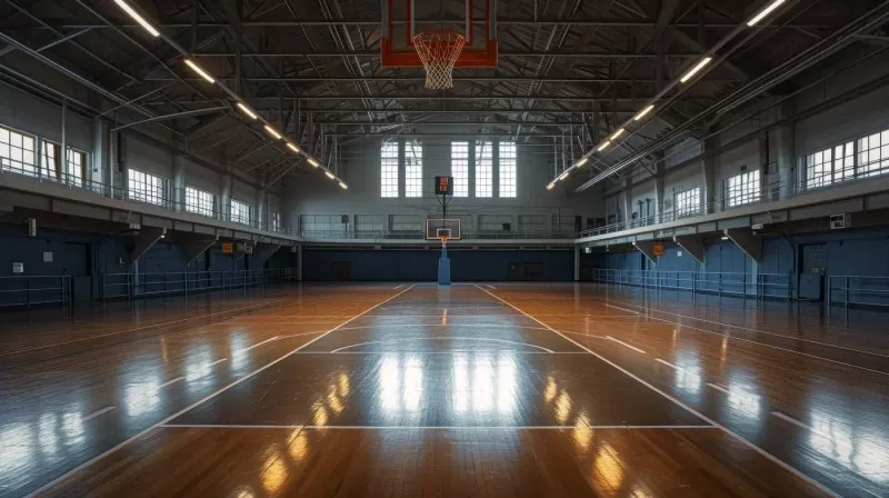 Sab Hauv Tsev Basketball Arena Steel Tsim