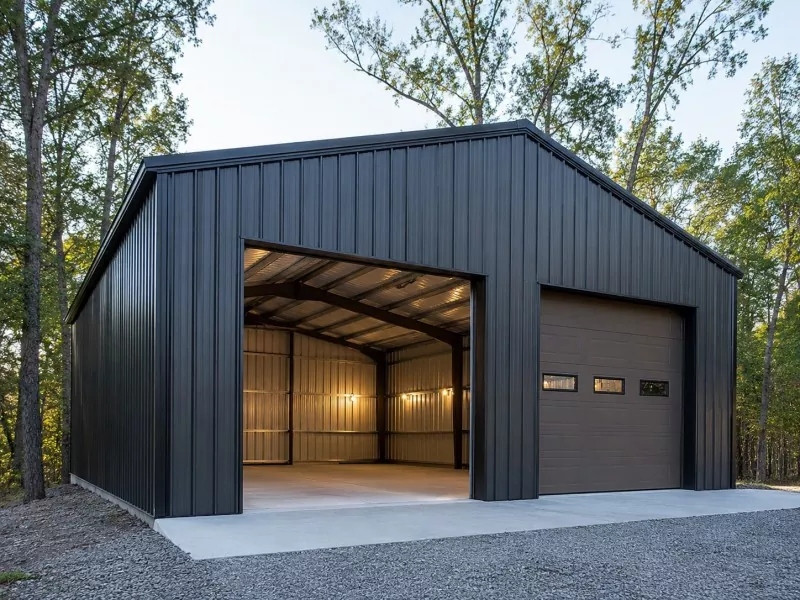 Lub teeb Gauge Steel Structure Garage Construction