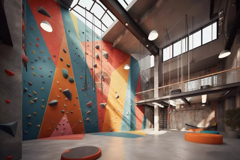 Steel Structured Sab Hauv Tsev Climbing Gym